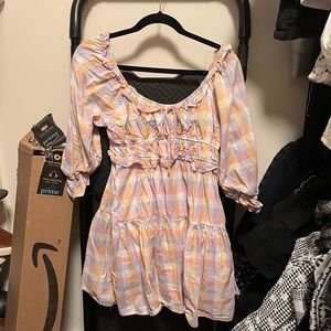 Beautiful purple, pink and white dress only worn once!